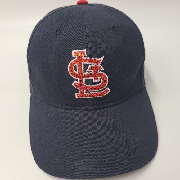 Accessories - Women St Louis Cardinals Hat Adjustable Fan Favorite Blue MLB Bedazzled Casual